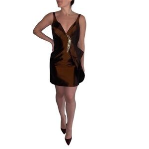 Jovani Mini Dress Brown